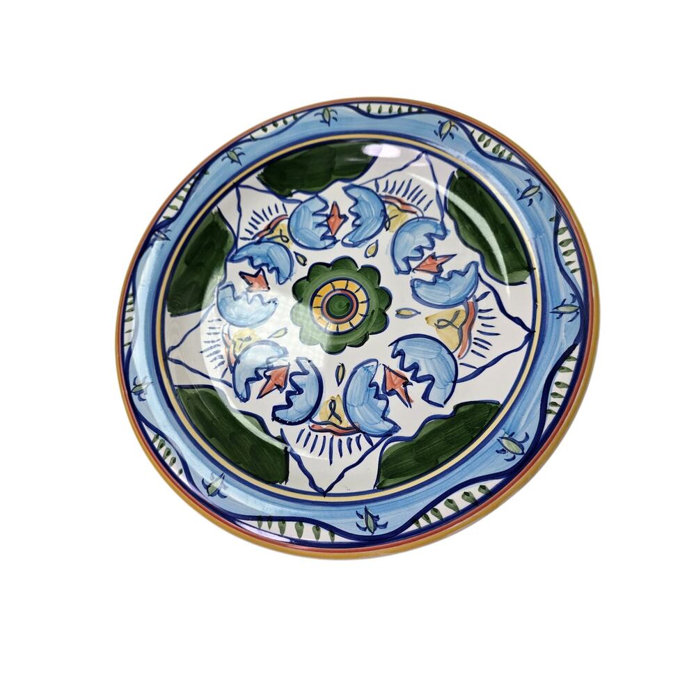 RUSTICA Tabletops Unltd Handpainted Medallion Heavy 10.5" Plate - Qty 1